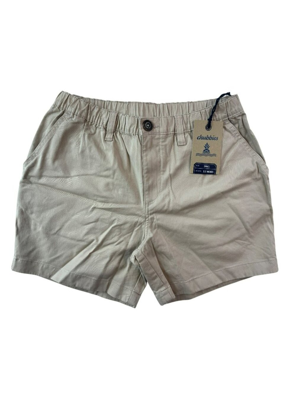 Chubbies Kkakinators 5.5" Originals Stretch Twill Shorts Beige Mens Sz Small NWT